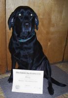 Dory with her diploma